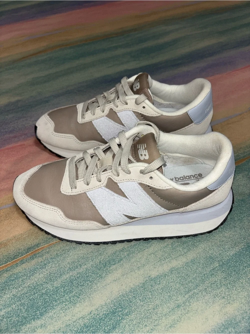 New Balance WS237ST Driftwood/Granite Women's Running Shoes size 8
